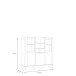 Highboard >LACETTI< in Valencia Eiche Dekor / sandfarbig - 144,8x142,9x41,2cm (BxHxT)
