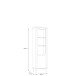 Stauraumvitrine >LACETTI< in Valencia Eiche Dekor / sandfarbig - 60,4x200,5x41,2 (BxHxT)