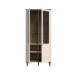 Stauraumvitrine >LACETTI< in Valencia Eiche Dekor / sandfarbig - 90,1x200,5x41,2cm (BxHxT)