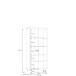 Stauraumvitrine >LACETTI< in Valencia Eiche Dekor / sandfarbig - 90,1x200,5x41,2cm (BxHxT)