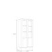 Stauraumvitrine >LACETTI< in Valencia Eiche Dekor / sandfarbig - 90,1x200,5x41,2cm (BxHxT)
