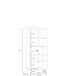 Stauraumvitrine >LACETTI< in Valencia Eiche Dekor / sandfarbig - 90,1x200,5x41,2cm (BxHxT)