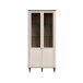 Stauraumvitrine >LACETTI< in Valencia Eiche Dekor / sandfarbig - 90,1x200,5x41,2cm (BxHxT)