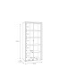 Hochschrank >WEXLIN< 8 Böden, sandfarbig / Mauvella Eiche Dekor - 76,3x164,9x50,2cm (BxHxT)