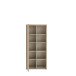 Hochschrank >WEXLIN< 8 Böden, sandfarbig / Mauvella Eiche Dekor - 76,3x164,9x50,2cm (BxHxT)