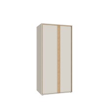 Drehtürenschrank >WEXLIN< 5 Böden, sandfarbig / Mauvella Eiche Dekor - 91,3x193,7x60cm (BxHxT)