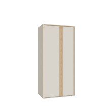 Drehtürenschrank >WEXLIN< 5 Böden, sandfarbig / Mauvella Eiche Dekor - 91,3x193,7x60cm (BxHxT)