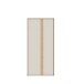 Drehtürenschrank >WEXLIN< 5 Böden, sandfarbig / Mauvella Eiche Dekor - 91,3x193,7x60cm (BxHxT)