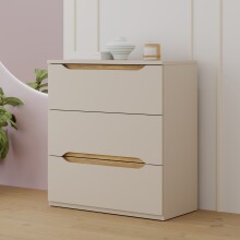 Schubkastenkommode >EDWAL< in Sand / Mauvelle Eiche - 85,1x92,3x41,5cm (BxHxT)