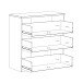 Schubkastenkommode >EDWAL< in Sand / Mauvelle Eiche - 85,1x92,3x41,5cm (BxHxT)