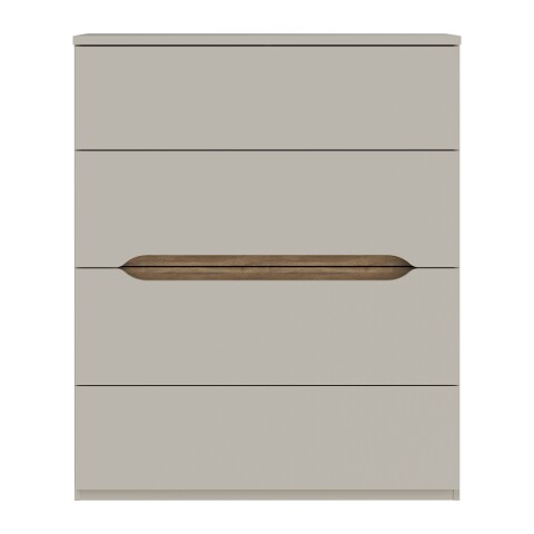 Schubkastenkommode >EDWAL< 4 Schübe, Sand / Mauvelle Eiche - 95,1x114,7x41,5cm (BxHxT)