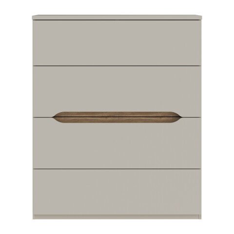 Schubkastenkommode >EDWAL< 4 Schübe, Sand / Mauvelle Eiche - 95,1x114,7x41,5cm (BxHxT)