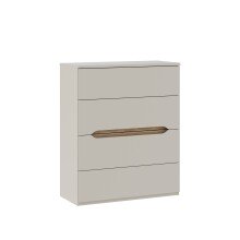 Schubkastenkommode >EDWAL< 4 Schübe, Sand / Mauvelle Eiche - 95,1x114,7x41,5cm (BxHxT)