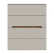 Schubkastenkommode >EDWAL< 4 Schübe, Sand / Mauvelle Eiche - 95,1x114,7x41,5cm (BxHxT)
