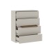 Schubkastenkommode >EDWAL< 4 Schübe, Sand / Mauvelle Eiche - 95,1x114,7x41,5cm (BxHxT)