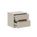 Nachtkommode >EDWAL< 2 Schübe, Sand / Mauvelle Eiche - 50,4x44,3x41,5cm (BxHxT)