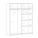 Drehtürenschrank >EDWAL< in sandfarbig / Mauvelle Eiche Dekor - 177,5x210,5x54,2cm (BxHxT)