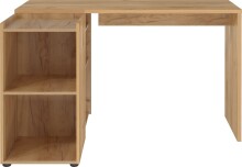 Eckschreibtisch >1739< 5 Fächer, Navarra-Eiche-Dekor - 129x76x107cm (BxHxT)