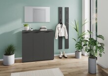 Schuhkommode >STANTON< 10 Böden, in Graphit -...