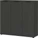 Schuhkommode >STANTON< 10 Böden, in Graphit - 113x108x37cm (BxHxT)