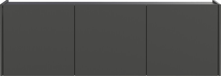 Hängeschrank >PIANA< 3 Türen,6 Fächer, Graphit - 138x45x25cm (BxHxT)