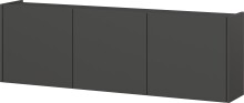 Hängeschrank >PIANA< 3 Türen,6 Fächer, Graphit - 138x45x25cm (BxHxT)