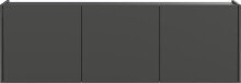 Hängeschrank >PIANA< 3 Türen,6 Fächer, Graphit - 138x45x25cm (BxHxT)