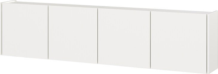 Hängeschrank >PIANA< 4 Türen, 8 Fächer, Weiß - 183x45x25cm (BxHxT)