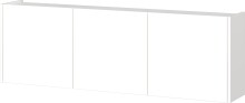 Hängeschrank >PIANA< 3 Türen, 6 Fächer, Weiß - 138x45x25cm (BxHxT)