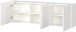 Hängeschrank >PIANA< 3 Türen, 6 Fächer, Weiß - 138x45x25cm (BxHxT)