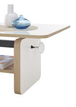 Couchtisch >Astana< höhenverstellbar, weiß, Artisan Eiche Dekor - 110x41/57x65cm (BxHxT)