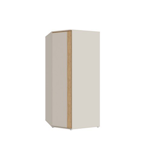 Eckkleiderschrank >WEXLIN< Sand/ Mauvella Eiche Dekor - 92,2x193,7x92,2cm (BxHxT)