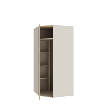 Eckkleiderschrank >WEXLIN< Sand/ Mauvella Eiche Dekor - 92,2x193,7x92,2cm (BxHxT)