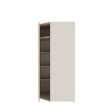 Eckkleiderschrank >WEXLIN< Sand/ Mauvella Eiche Dekor - 92,2x193,7x92,2cm (BxHxT)