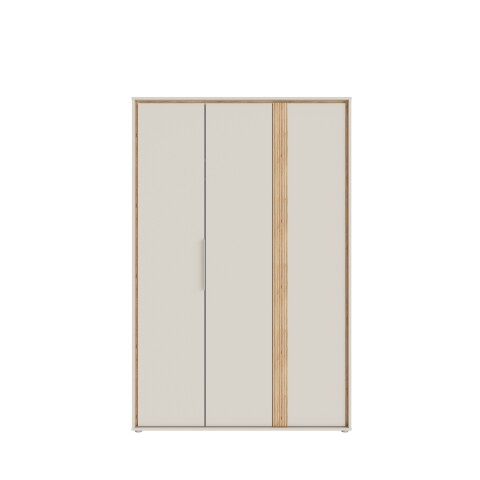 Drehtürenschrank >WEXLIN< 5 Böden, 1 Stange, Sand / Mauvella Eiche - 126,3x193,7x60cm (BxHxT)