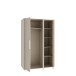 Drehtürenschrank >WEXLIN< 5 Böden, 1 Stange, Sand / Mauvella Eiche - 126,3x193,7x60cm (BxHxT)