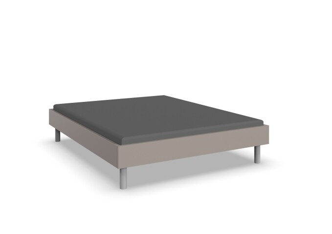 Bettgestell >Easy Beds Standard< Liegefläche 160x200 cm,  SAHARAGRAU - 169x38x210cm (BxHxT)
