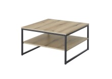 Couchtisch >Cube< in Evoke Eiche Dekor, schwarz - 75x40x75cm (BxHxT)