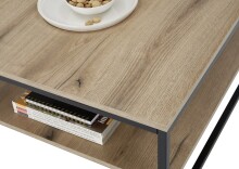 Couchtisch >Cube< in Evoke Eiche Dekor, schwarz - 75x40x75cm (BxHxT)