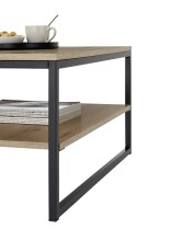 Couchtisch >Cube< in Evoke Eiche Dekor, schwarz - 75x40x75cm (BxHxT)