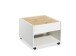 Beistelltisch >Debby< 4 Rollen, Schublade, Artisan Eiche Dekor, weiß - 60x45x60cm (BxHxT)