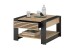 Couchtisch >Feli< Schublade, Artisan Eiche Dekor, schwarz - 70x42x70 (BxHxT)