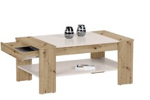 Couchtisch >Finley Plus< Schublade, Artisan Eiche Dekor, kaschmir - 100x44x58 (BxHxT)