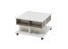 Couchtisch >Helen< höhenverstellbar, 4 Rollen, flagstaff, weiß - 75x44/67x75cm (BxHxT)