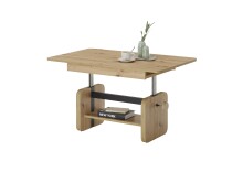 Couchtisch >Luzern< auszieh / höhenverstellbar, Artisan Eiche - 110/148x47/63x65cm (BxHxT)