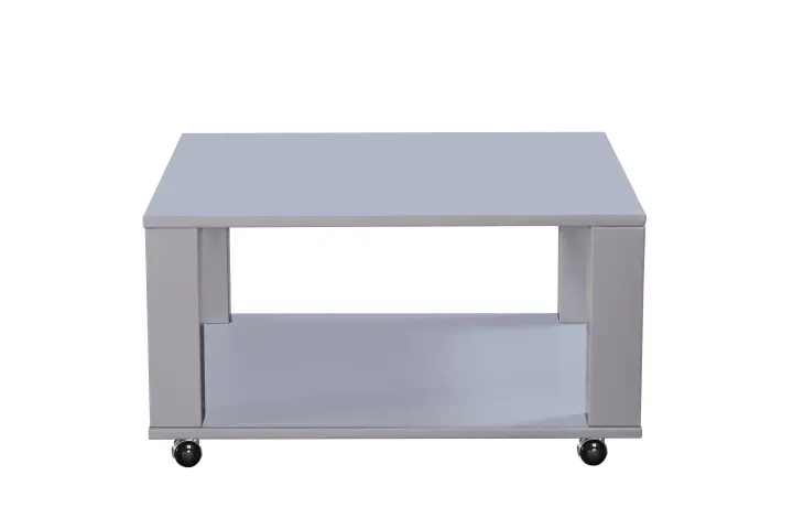 Couchtisch >Romy mobil< 4 Rollen, grau, Melamin, MDF - 76x41x76cm (BxHxT)