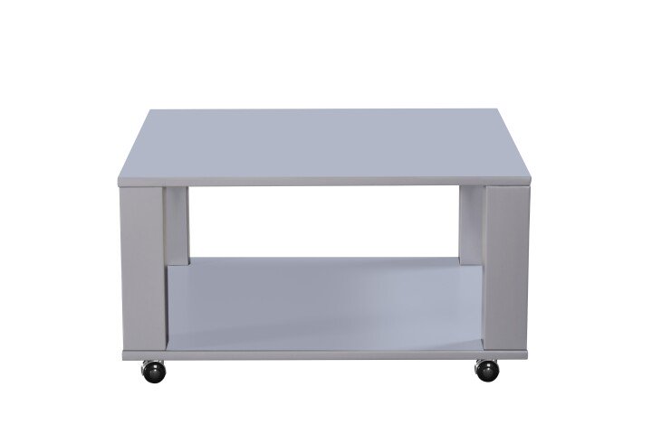 Couchtisch >Romy mobil< 4 Rollen, grau, Melamin, MDF - 76x41x76cm (BxHxT)