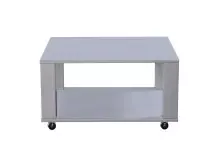 Couchtisch >Romy mobil< 4 Rollen, grau, Melamin, MDF - 76x41x76cm (BxHxT)