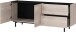 Lowboard >CANTORIA< 2 Türen, 2 Schübe, Castello-Eiche-Dekor/Schwarz - 162x63x40cm (BxHxT)