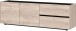 Lowboard >CANTORIA< 2 Türen, 2 Schübe, Castello-Eiche-Dekor/Schwarz - 162x63x40cm (BxHxT)